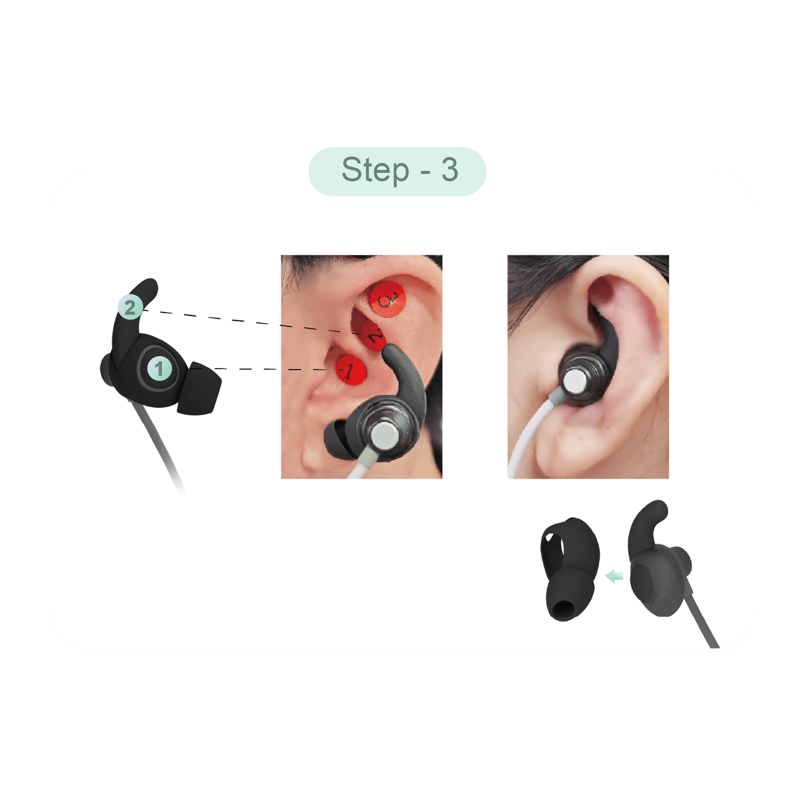 Colocación correcta del auricular