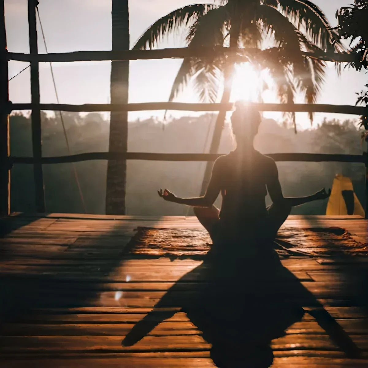 Person practicing meditation as part of a biohacking and recovery routine