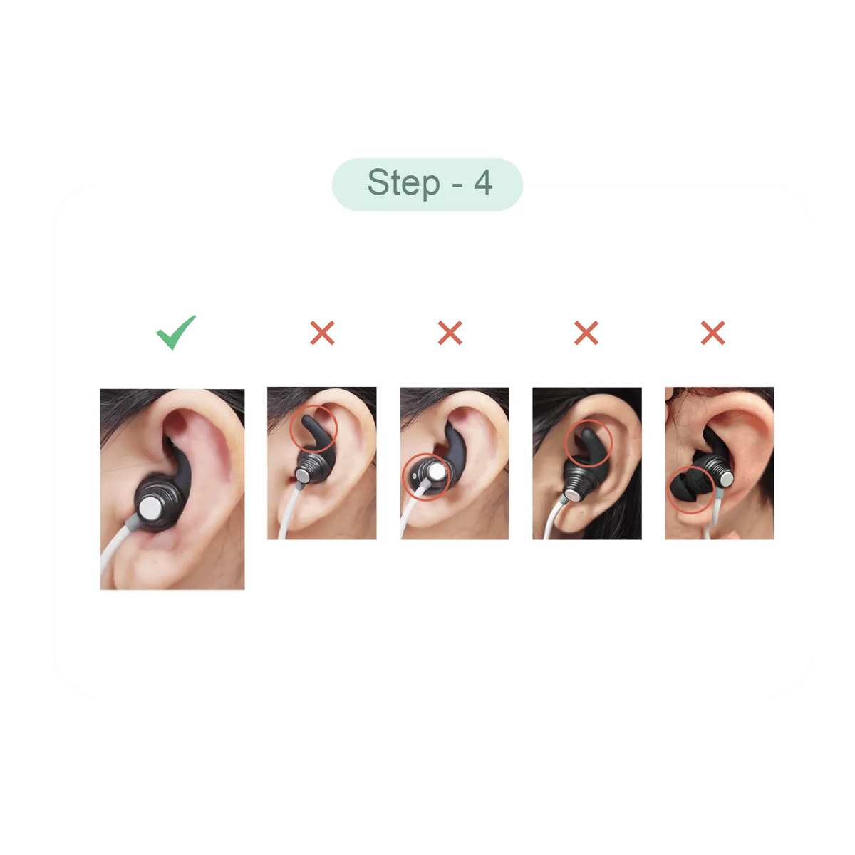 Step 4: Correct ZenoWell earpiece position
