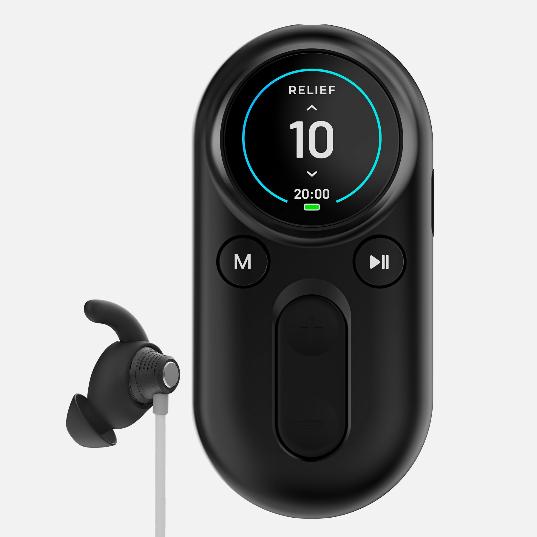 ZenoWell Luna(Black) non-invasive vagus nerve stimulation device with handheld controller and earpiece