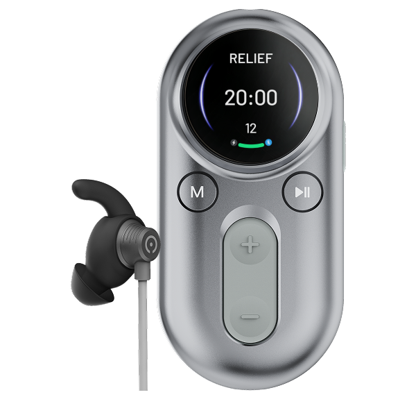 Dispositivo ZenoWell Luna Plus con accesorio de contacto para la oreja